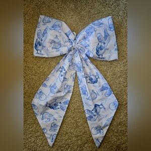 Blue and White Farmhouse Bow